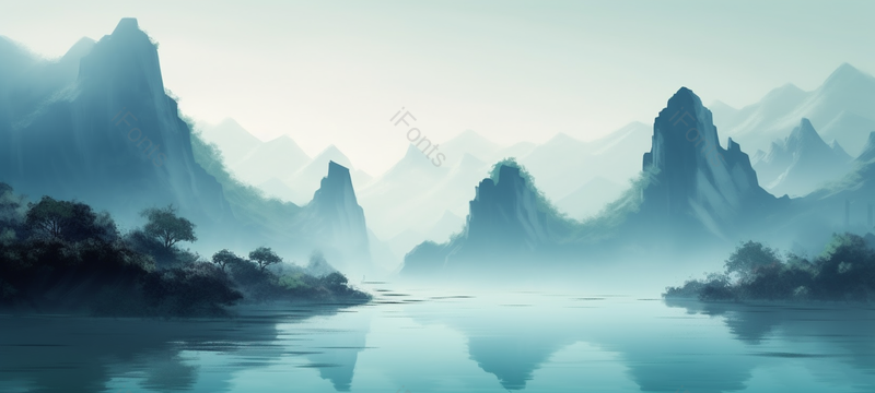 大气简约户外风景明亮天空山水画,插画/手绘图,插画/手绘图库,插画/手绘图下载,插画/手绘